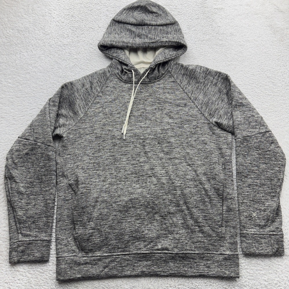 Lululemon Mens City Sweat Pullover Hoodie Gray Space Dye Heather Size M LM3BWDS